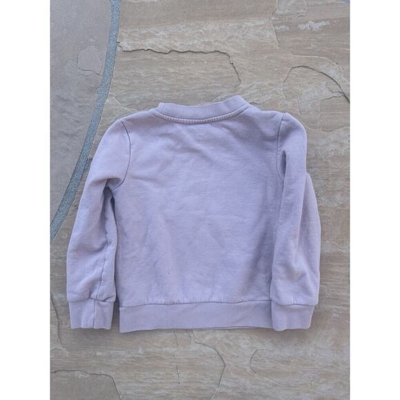 GAP Youth Girl's Small 6-7 Sweatshirt Peanuts Light Purple Fleece Graphic Crew - Picture 3 of 3